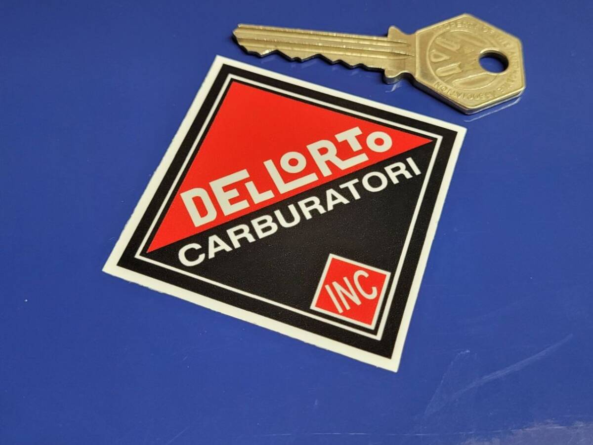 Dellorto 60mm × 60mm 2枚セット 車 バイク ステッカー デカール 送料無料拍卖