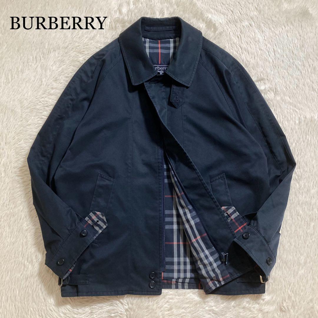 希少 90s BURBERRYS バーバリー ステンカラーブルゾン スウィングトップ ノバチェック ホースロゴ拍卖