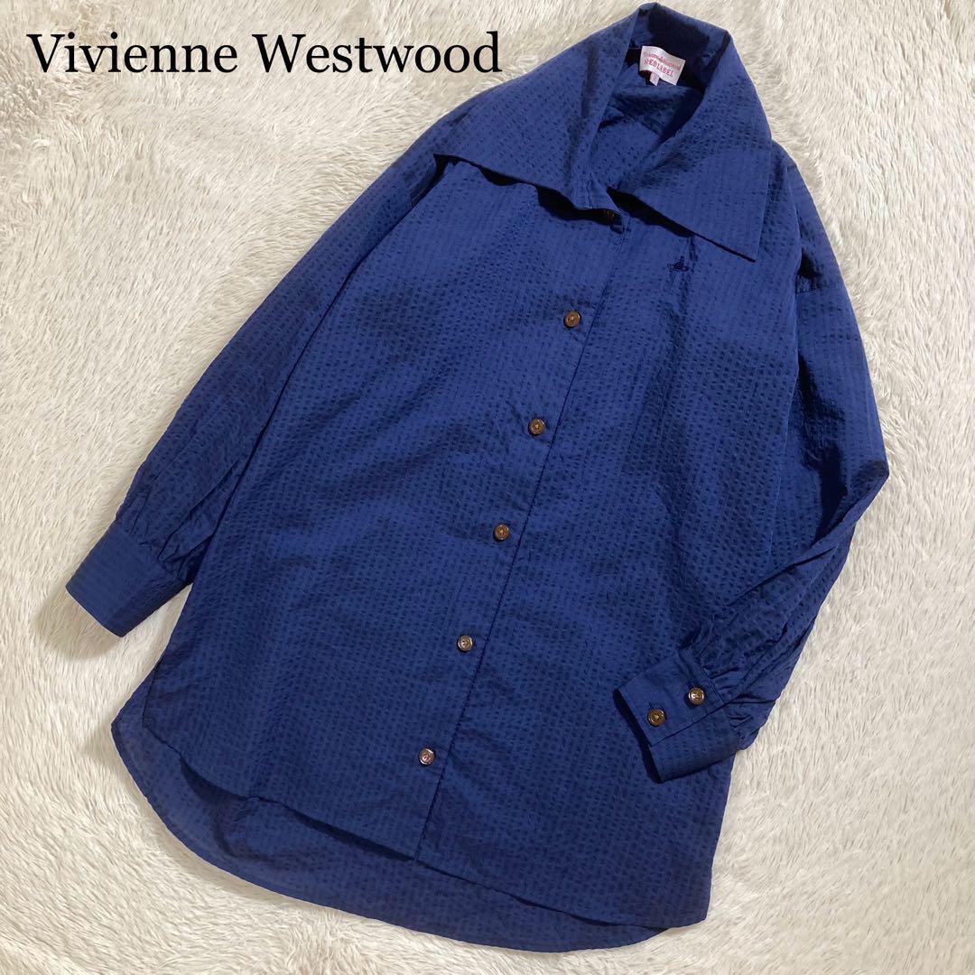 極美品 Vivienne Westwood ヴィヴィアンウエストウッド 変形 シャツワンピース オーブ 綿拍卖