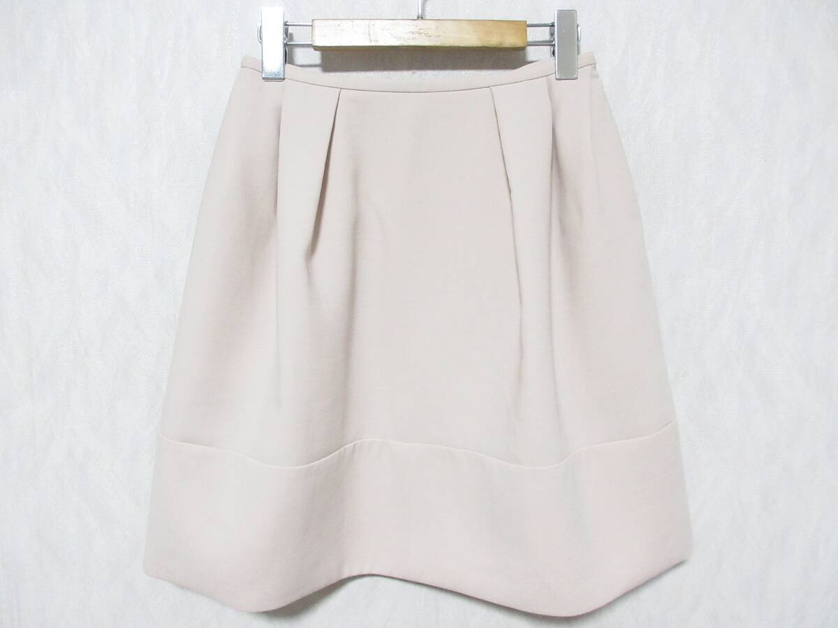 FOXEY フォクシー ウール タック スカート 33176 レディース 38 ピンクベージュ yg7392拍卖