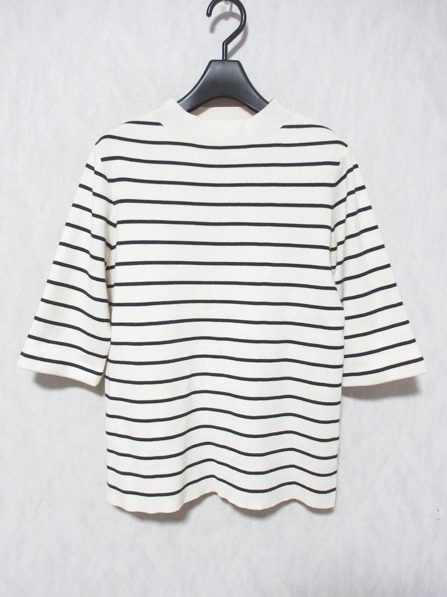 SIMPLICITE シンプリシテ ボーダー 24SS シンプリシテ ソウバリ5分袖ハイゲージニット 24-080-700-6021-1-0 yg7415拍卖