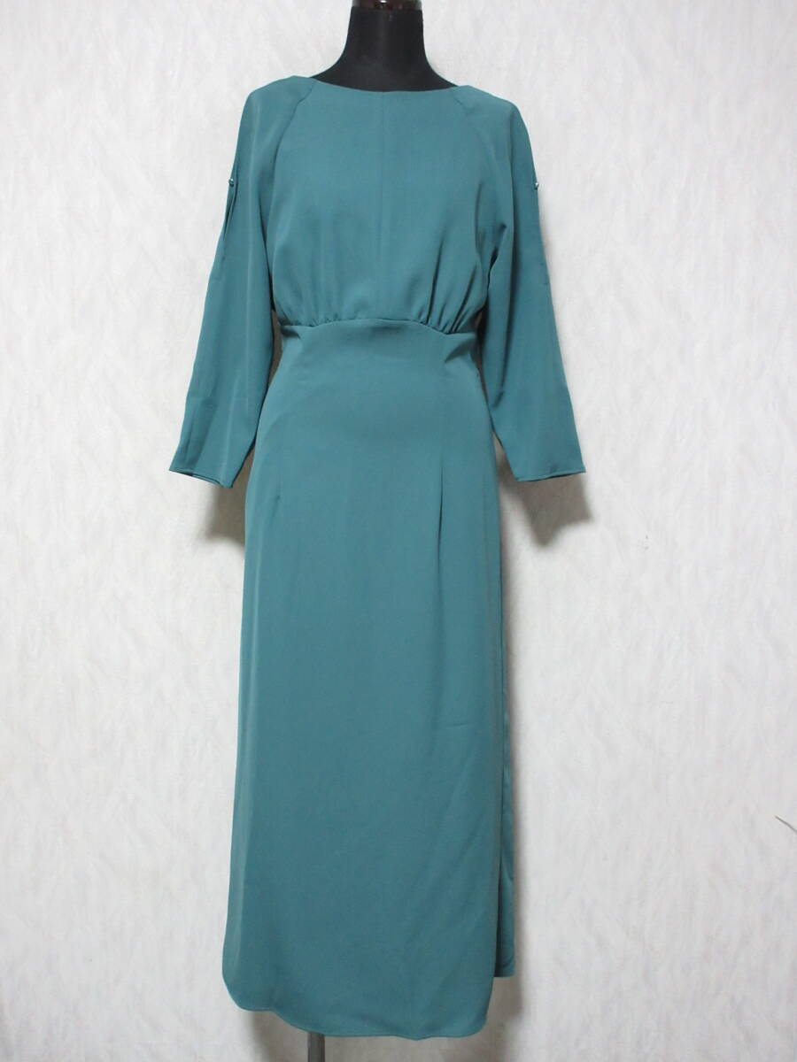 FRAY I.D フレイアイディー 23SS オープンショルダージョーゼットドレス ワンピース FWFO231204 レディース 0 グリーン yg7422拍卖