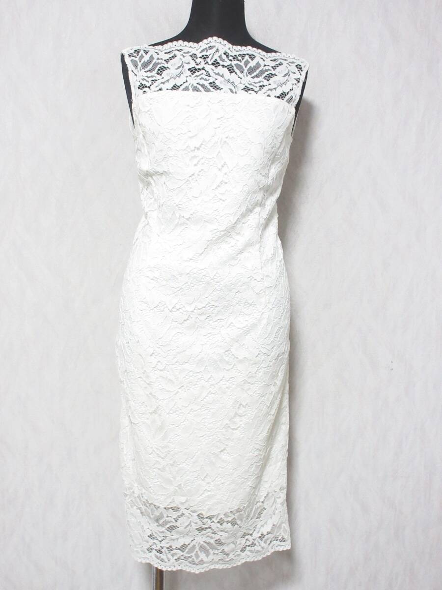 DIANE von FURSTENBERG ダイアンフォンファステンバーグ 総レース ノースリーブワンピース レディース 0 ホワイト yg7429拍卖