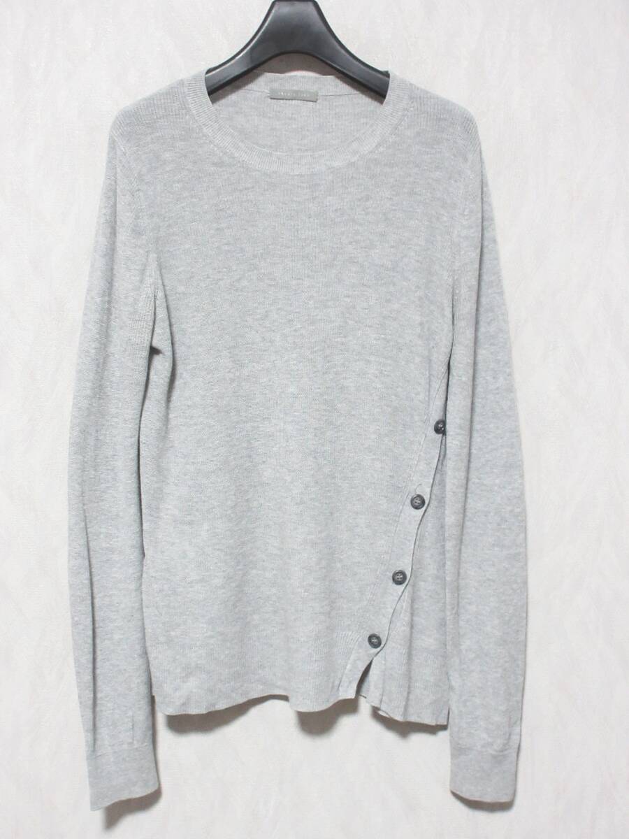 theory luxe セオリーリュクス MOA クルーネック コットンニットカットソー レディース 38 グレー yg7448拍卖