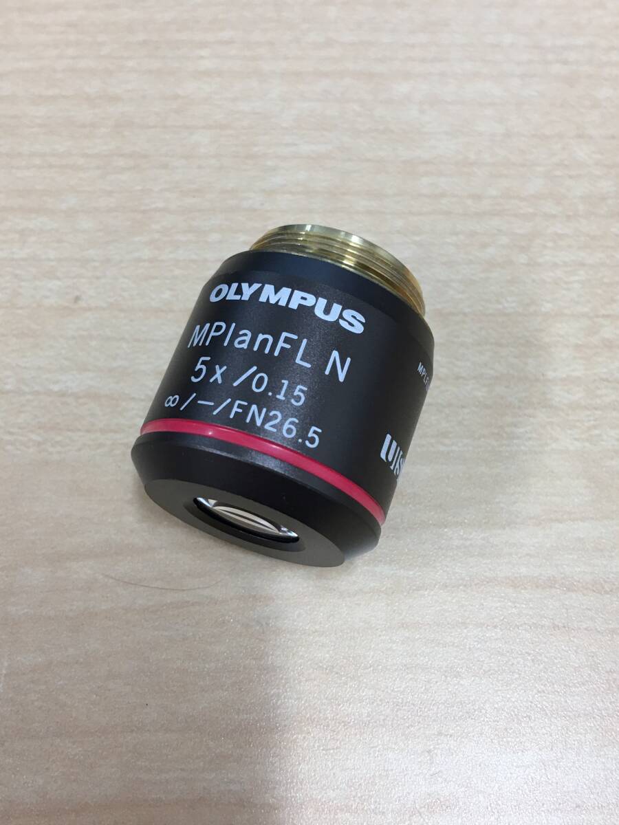 A22991)OLYMPUS MPlanFL N 5X/0.15∞/-/FN26.5 顕微鏡 対物レンズ 現状品拍卖