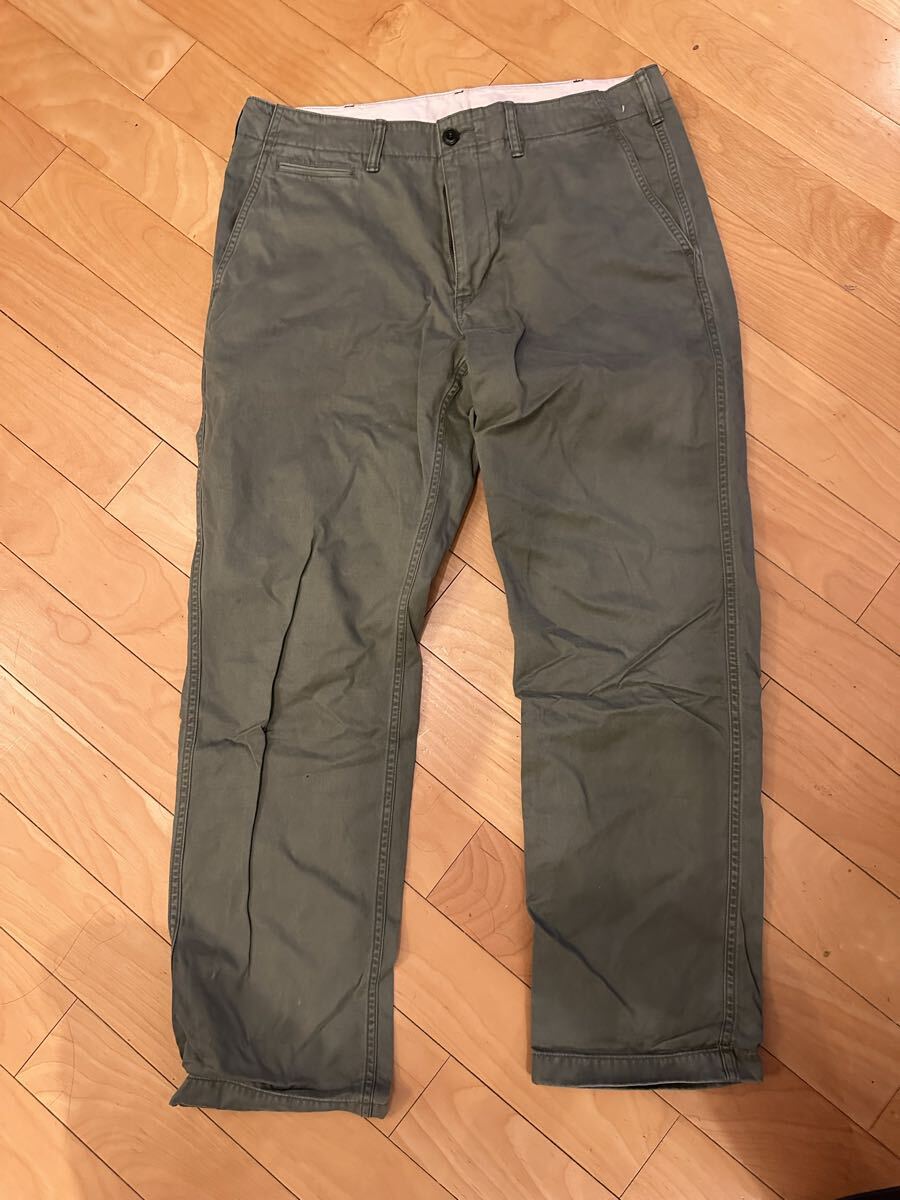 UNIQLOユニクロヴィンテージレギュラー フィット チノ パンツ コットン カジュアル アメカジ カーキ メンズ ウエスト88ビンテージ拍卖
