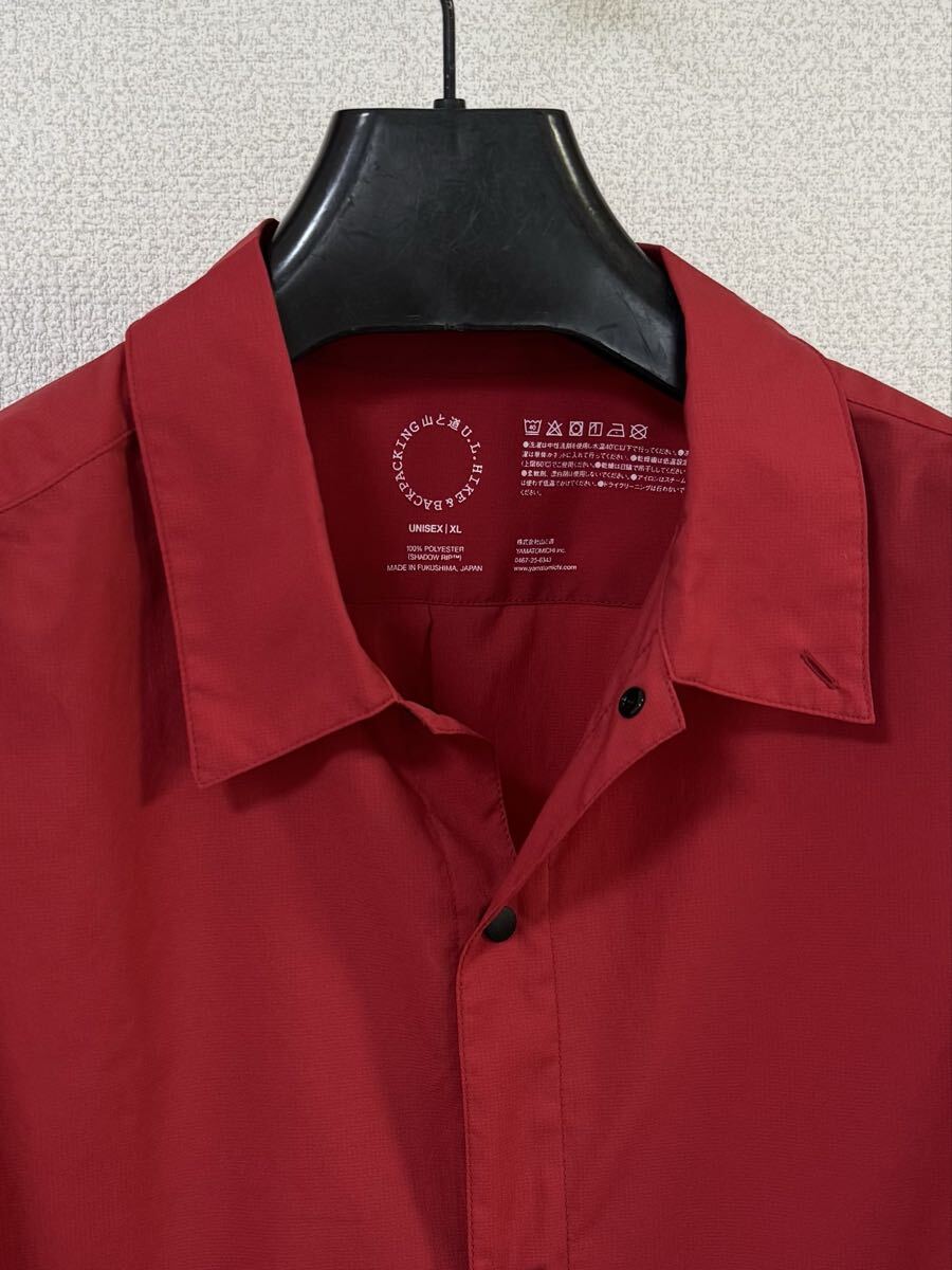 山と道 ULシャツ レッド XLサイズ 日本製 シャドウリップ USED ウルトラライト UL ハイキング 登山 トレッキング yamatomichi拍卖