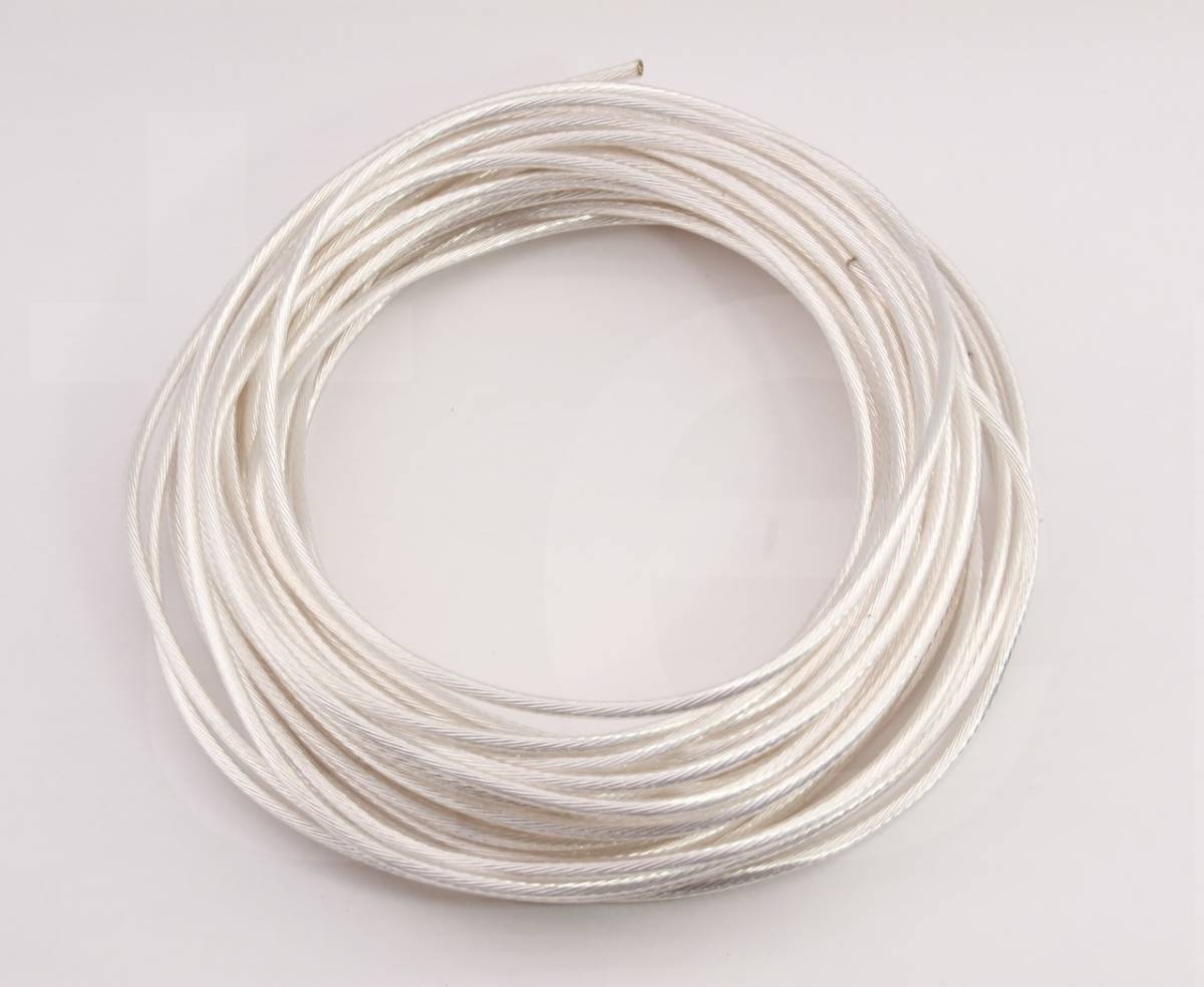 テフロン被覆 銀メッキ銅撚り線 2平方ミリ(AWG14相当) 2sq 10mセット 高純度ケーブル 高音質 音響・電源用ケーブル 配線材 F2010 送料180円拍卖