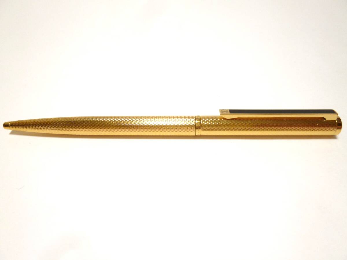 ダンヒル dunhill ジェムライン ボールペン WR271 ゴールド&ブラック 極美品!拍卖