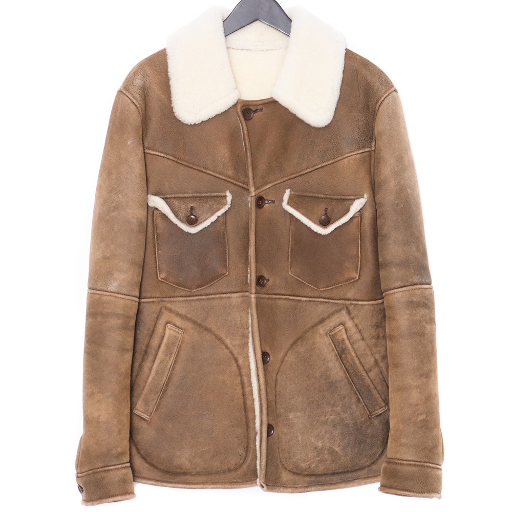ISAMUKATAYAMA BACKLASH ムートン レザージャケット Mサイズ 1802-01 イサムカタヤマバックラッシュ拍卖