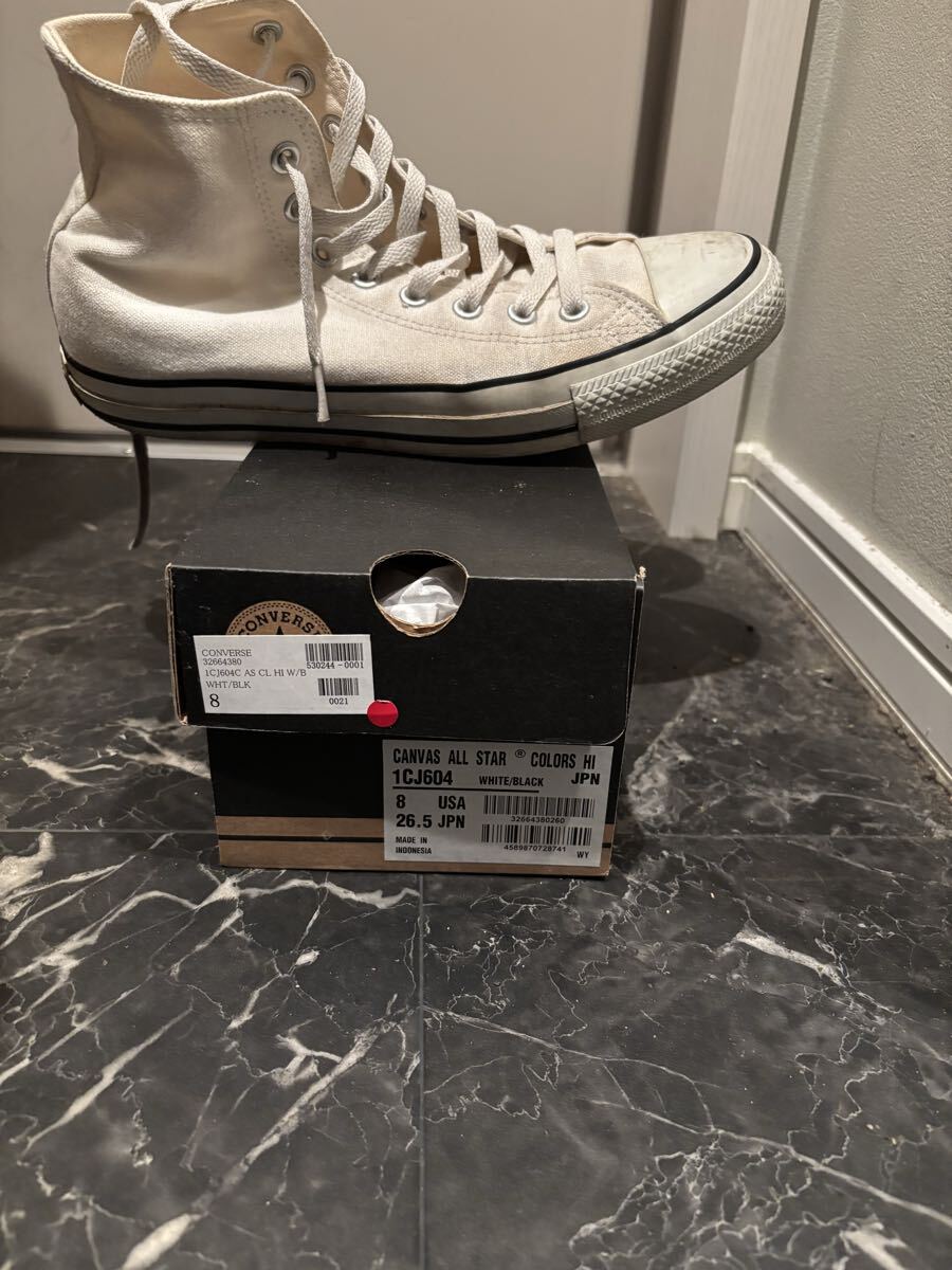 送料無料!コンバース オールスター ホワイト 26.5センチ拍卖