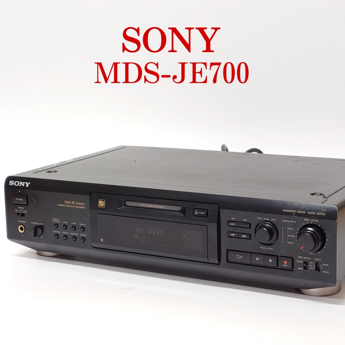 【動作品】SONY MDS-JE700 MDデッキ MDレコーダー MDプレーヤー ソニー拍卖