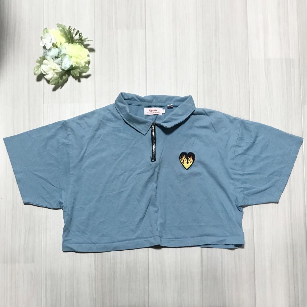 Quash 半袖 ショート丈カットソー フリーサイズ b0498拍卖