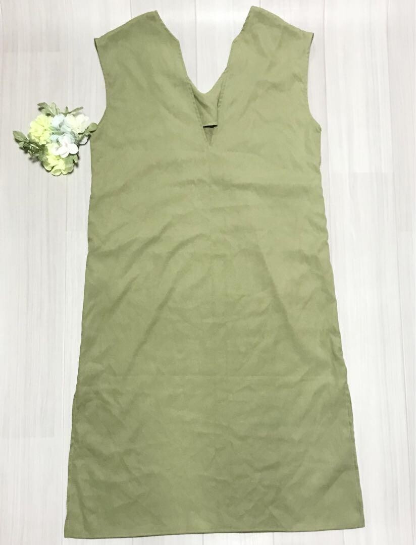 Petit Fleunノースリーブ ロングワンピース フリーサイズ b0477拍卖