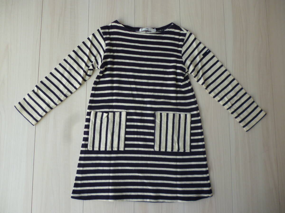 【SHIPS】シップスボーダーワンピース★110cm★拍卖