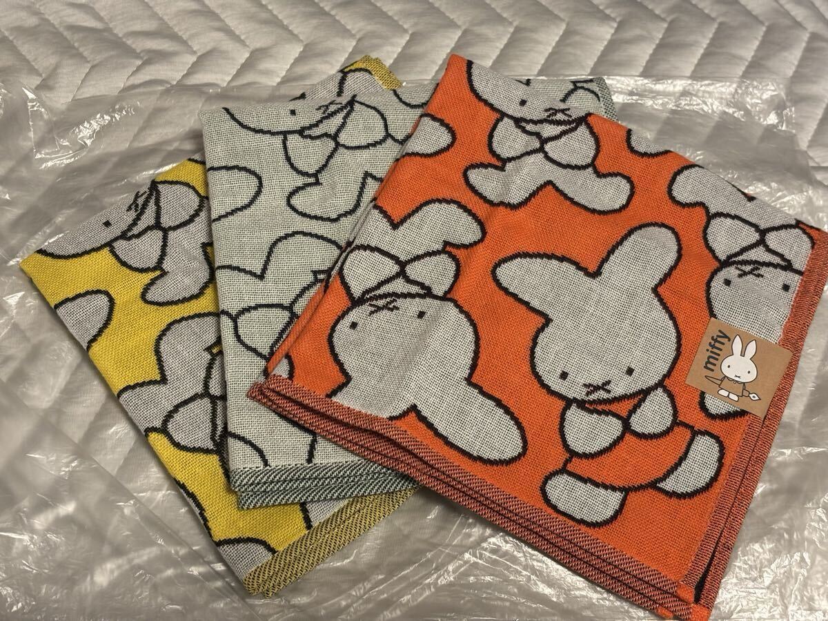 ★未使用★ 70周年限定デザイン 3重ガーゼハンカチ ナインチェ miffy ミッフィー タオルハンカチ 拍卖
