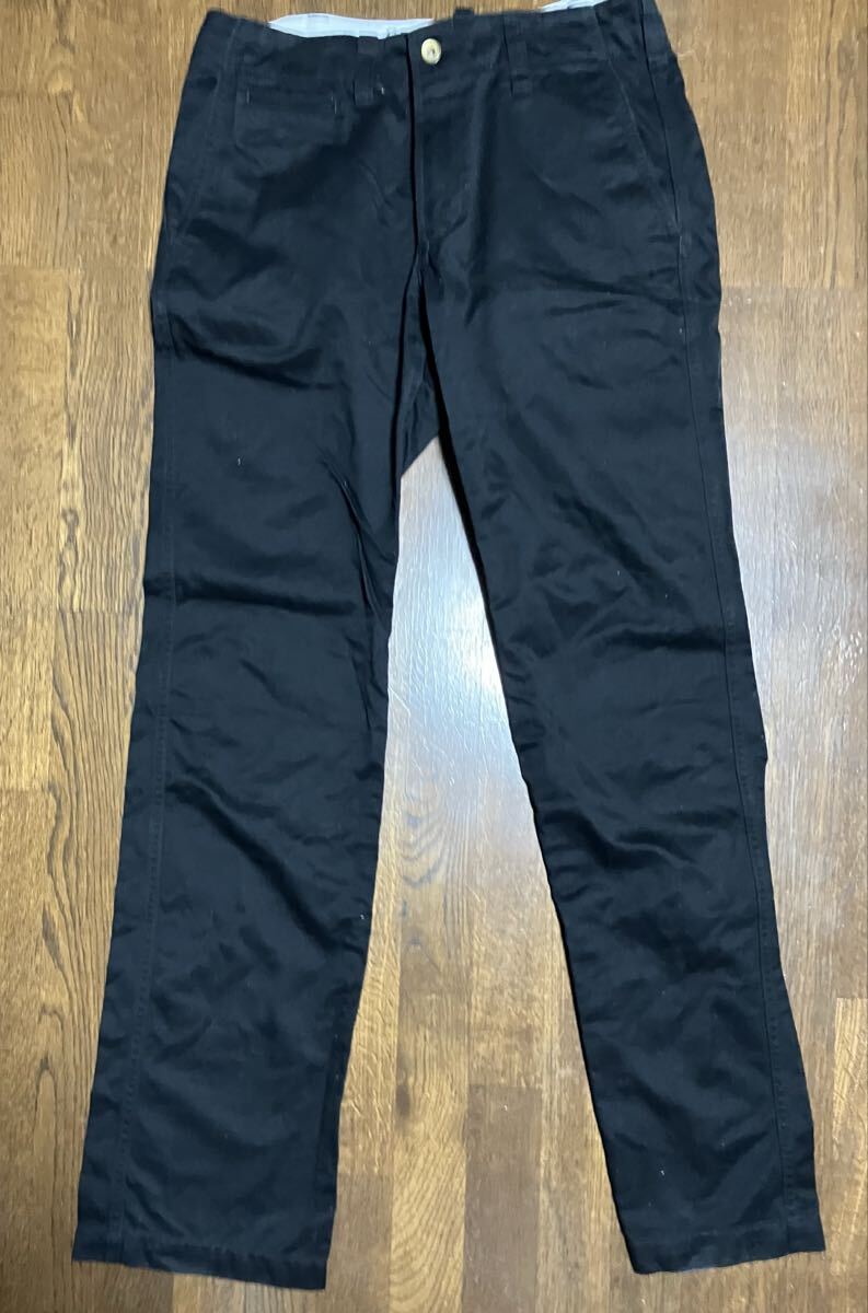UNIQLO ORIGINAL WASH チノ ブラックチノパン ウエスト76cm拍卖
