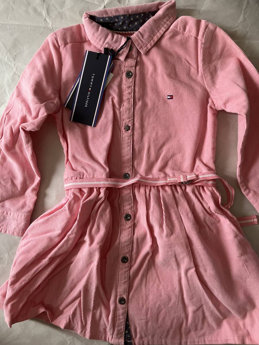 新品未使用品 TOMMY HILFIGER 女児 ワンピース 90サイズ 90cm ピンク 長袖 トミー・ヒルフィガー 拍卖