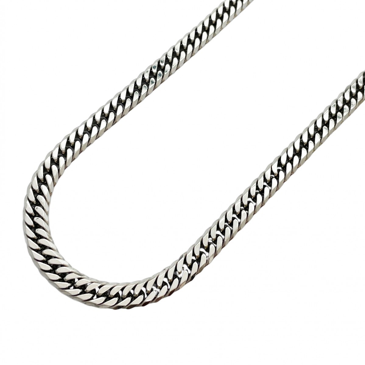 【5khh031】喜平 ネックレス Pt850 プラチナ 6面 ダブル 50.8cm 70.6g キヘイ【中古】メンズ レディース ユニセックス拍卖