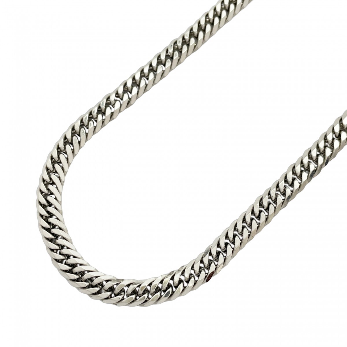 【5khh032】喜平 ネックレス Pt850 プラチナ 6面 ダブル 60.3cm 70.6g キヘイ【中古】メンズ レディース ユニセックス拍卖