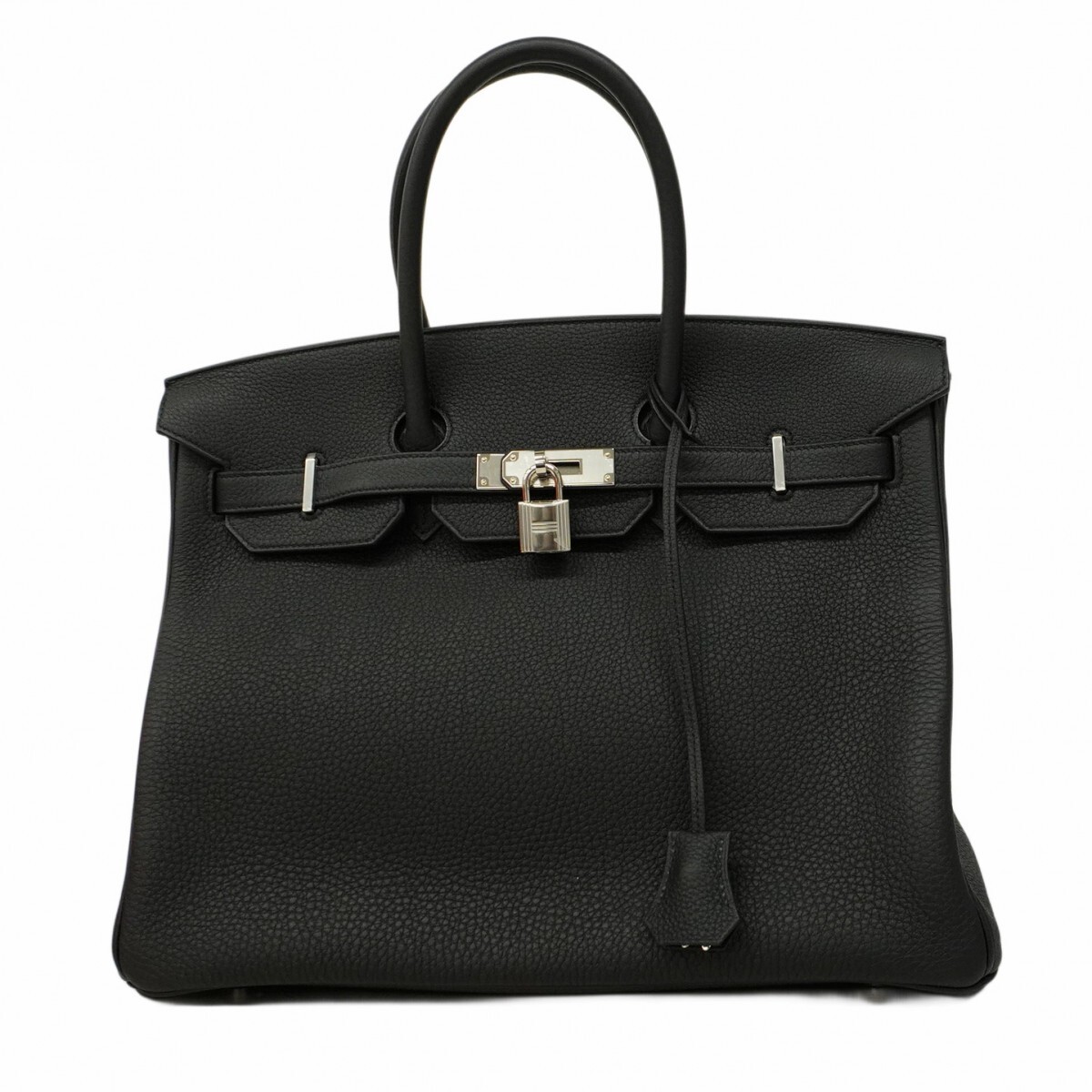 ★SALE【5ia0217-e-g】エルメス ハンドバッグ バーキン35 トゴ ブラック シルバー金具 K刻印【中古】レディース拍卖