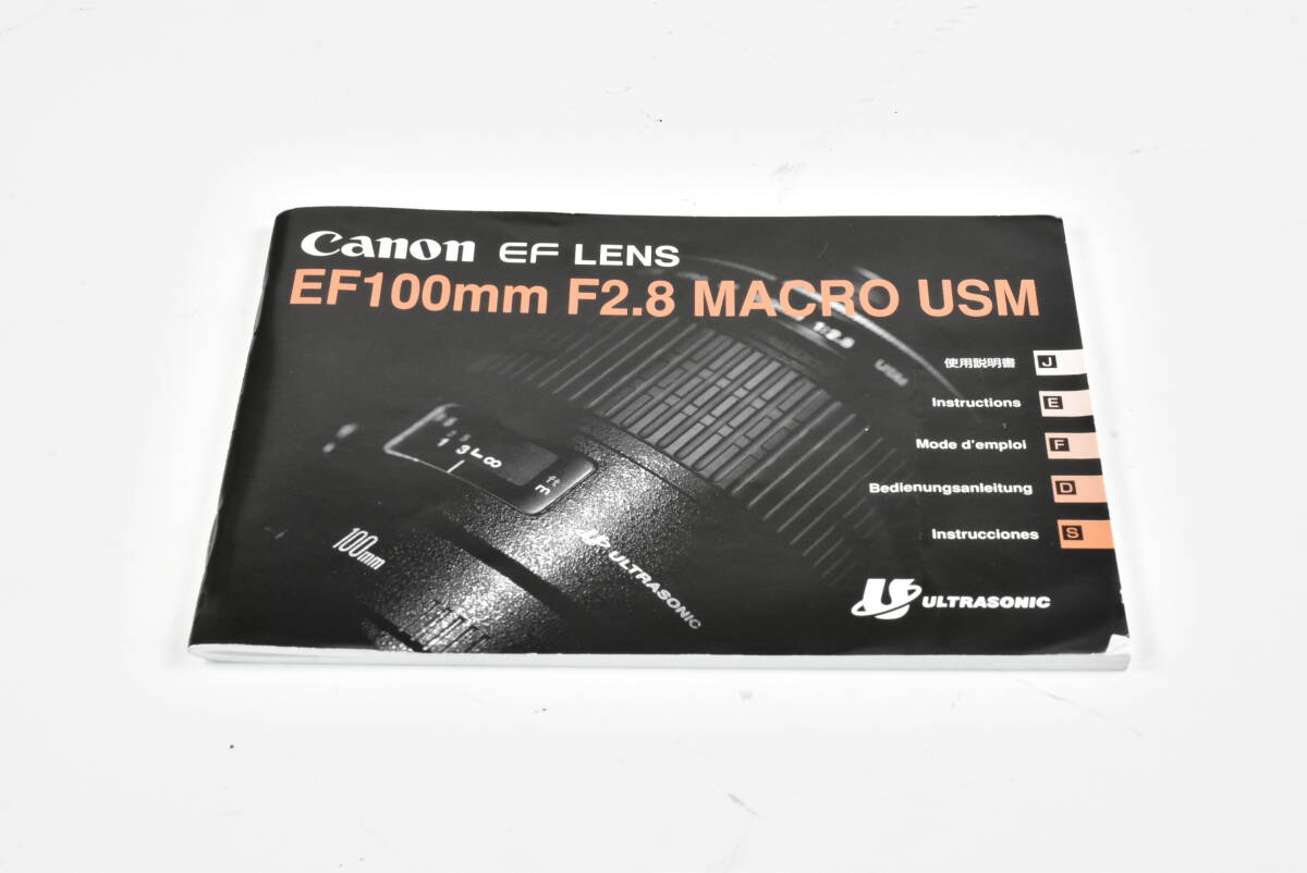 Canon EF LENS EF100mm F2.8 MACRO USM 使用説明書 EF-TN-YO1468拍卖