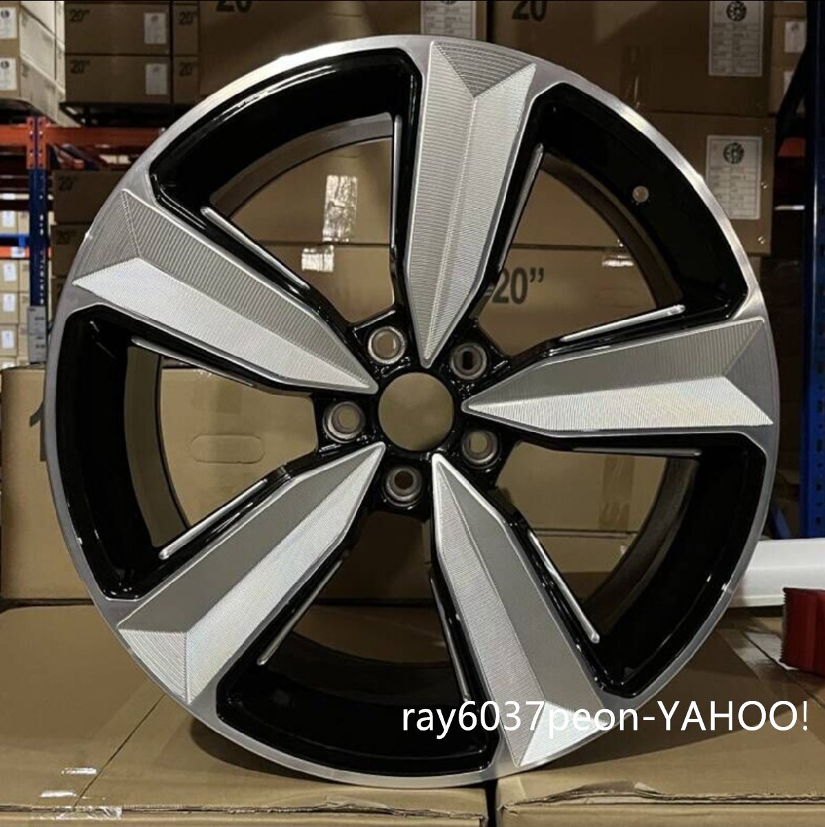 【力強い5スポーク】19インチ アルミホイール 3056 レクサスRX/ハリアー対応 新品拍卖