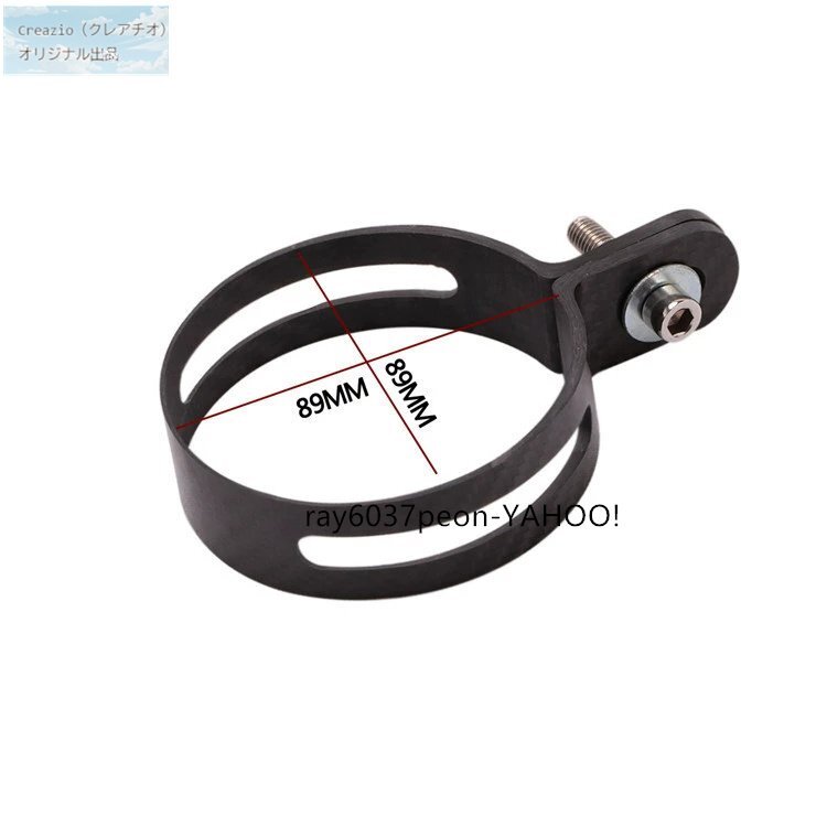 バイク用マフラークランプ 304ステンレス カーボンファイバー製 ユニバーサル固定リング 1個拍卖