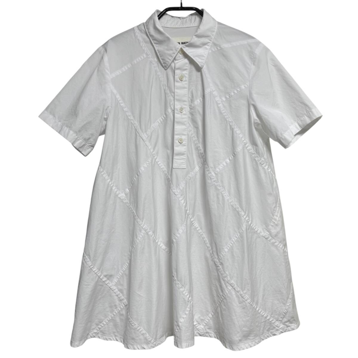 GH6)16AW ジュンヤワタナベ バイアス ハギ パッチワーク Aライン ブラウス 半袖シャツ size:XS / ニットパンツパーカースウェットブルゾン拍卖