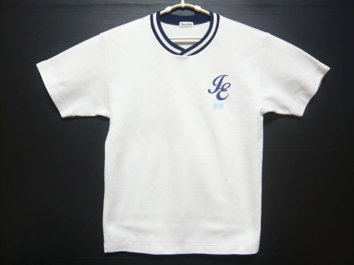 7651 marutaka 紺2本ライン 半袖体操服 Mサイズ程度 *レターパック発送拍卖