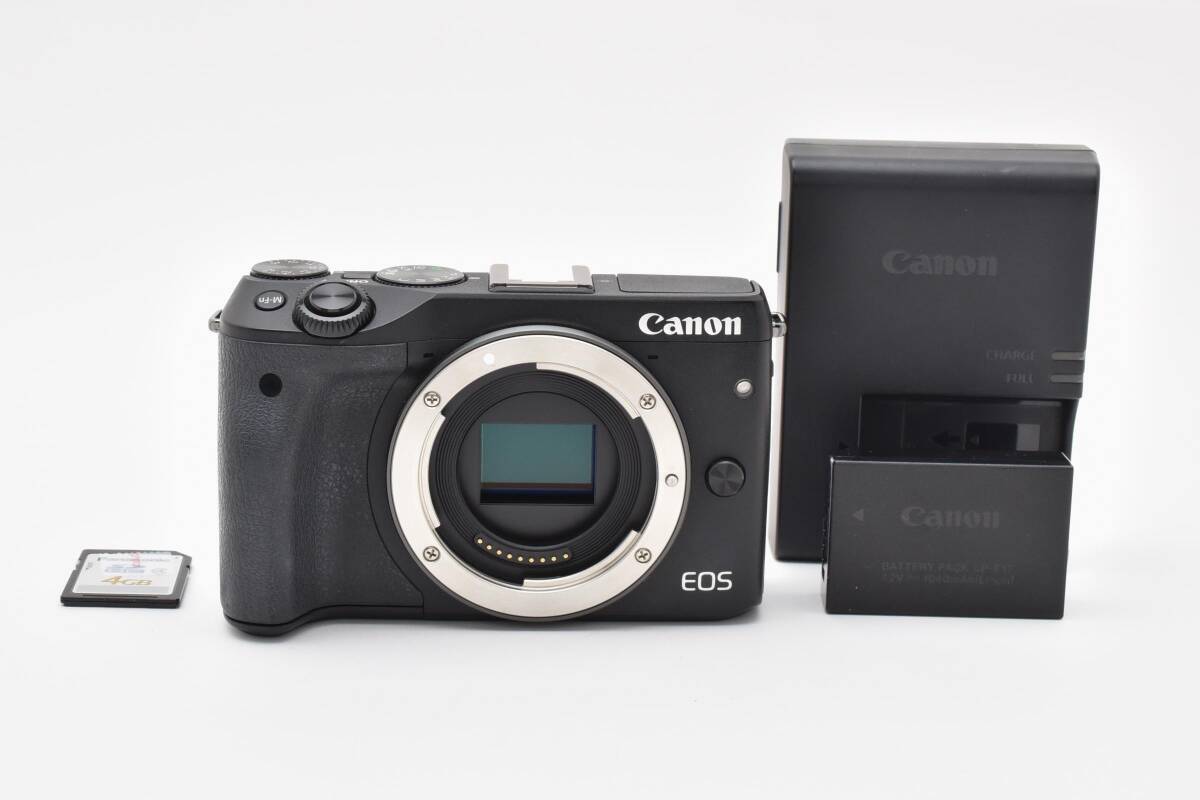 極上品 Canon EOS M3 ブラック バッテリーチャージャーセット拍卖