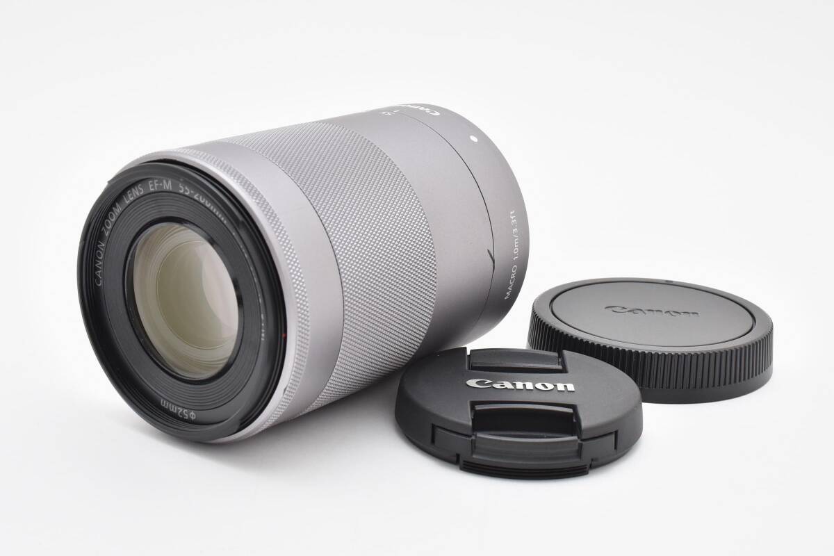 極上品 Canon EF-M 55-200mm f4.5-6.3 IS STM シルバー No15拍卖