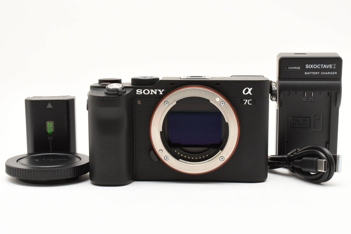 5397ショット!! 極上品 Sony a7c ブラック バッテリーチャージャーセット拍卖