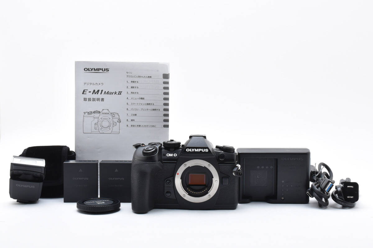 2647ショット!! 新品級 Olympus OM-D E-M1 II ブラック no1 バッテリーチャージャーセット拍卖