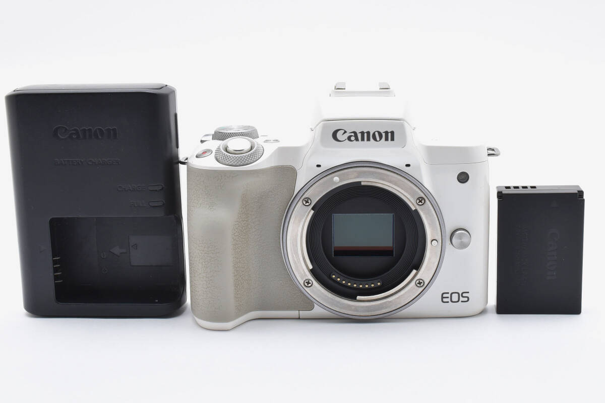 良品 Canon EOS Kiss M ボディ ホワイトno3 バッテリーチャージャーセット拍卖