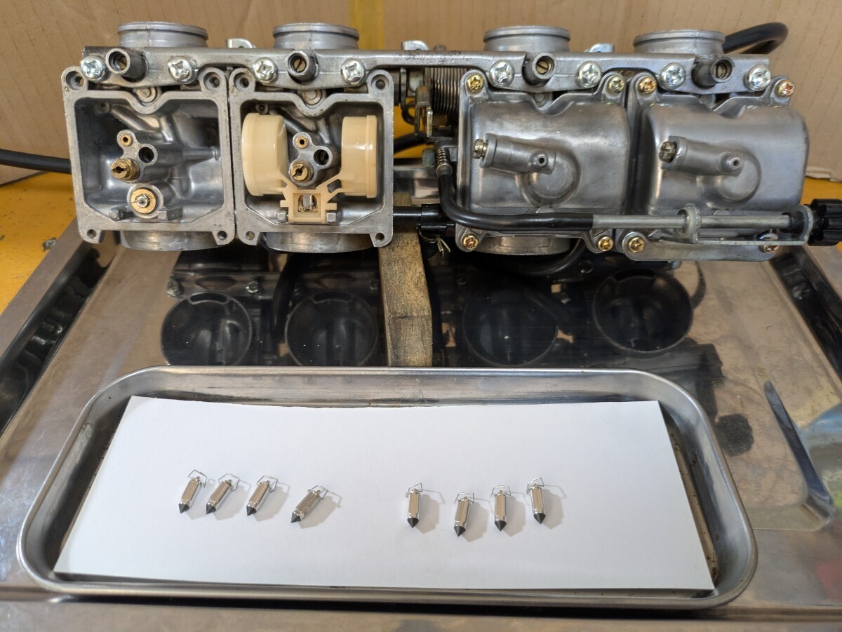 ケイヒン CVK30 32キャブレターフロートバルブ 8個セット ゼファー Χ 550 750 など 送料込拍卖