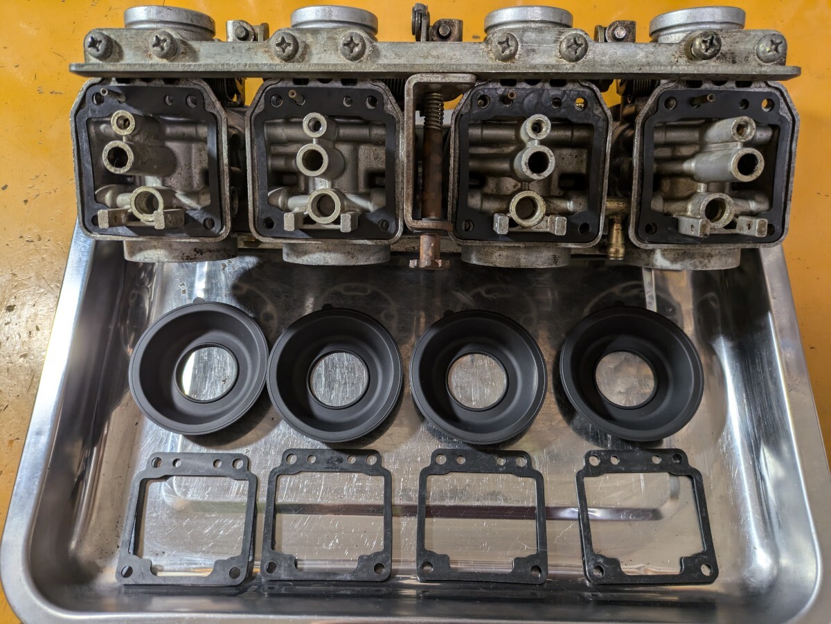 XJ750 XJ750E XJ650Special社外ダイヤフラム フロートガスケット各4枚セット 日立キャブレター ゴム製リプロ品拍卖