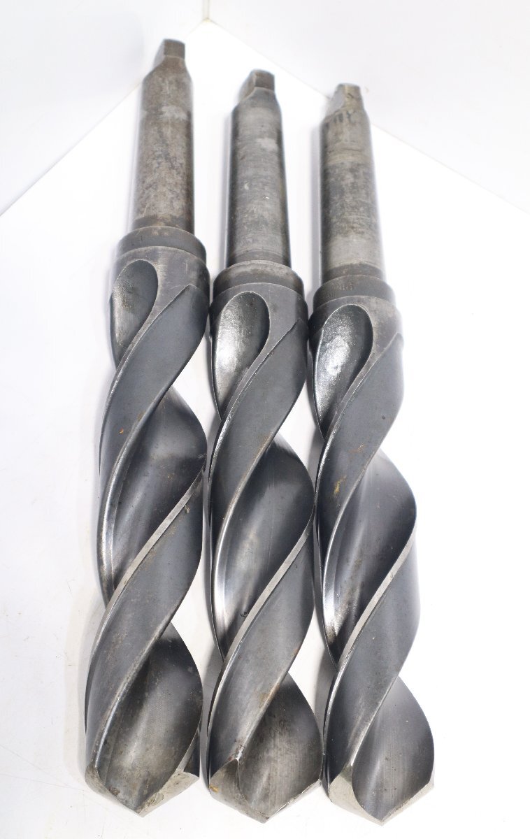 100☆テーパーシャンクドリル KOBELCO 43Φ 45Φ/メーカー不明 46Φ 3本セット◇3B-492拍卖