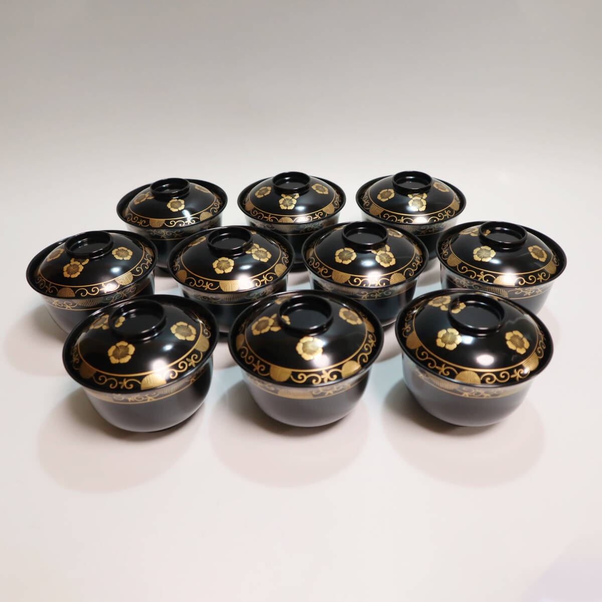 梅蒔絵 吸物椀 10客 箱有 うつわ/食器 UT028拍卖