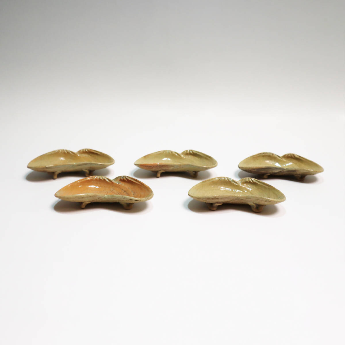 楽10代旦入 兼貝小皿 5客 共箱 うつわ/食器拍卖