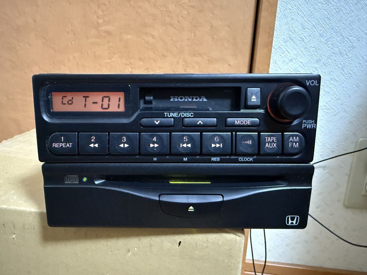 ホンダ シビックタイプR EK9 後期純正 カセットデッキ オプションCDプレーヤー 激レア 動作確認済 拍卖