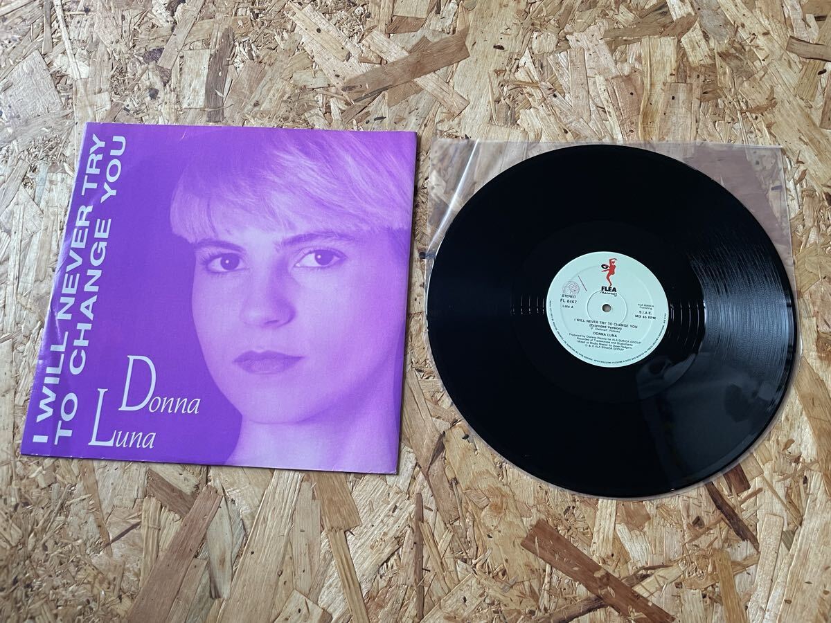 【押入整理】ユーロビート EUROBEAT 12’’【Donna Luna/I WILL NEVER TRY TO CHANGE YOU】FLEA RECORDS/送料660円拍卖