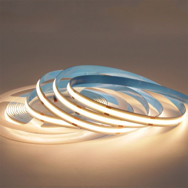 極薄 12V COB 面発光 LED テープライ 電球色 5M 480連/m 8mm カット 色ムラなし 切断 柔軟 防水 チューブライト DD207拍卖