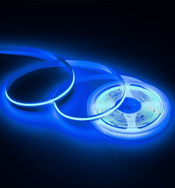 極薄 12V COB 面発光 LED テープライト ブルー 青 5M 480連/m 8mm カット 色ムラなし 切断 柔軟 防水 チューブライト DD202拍卖