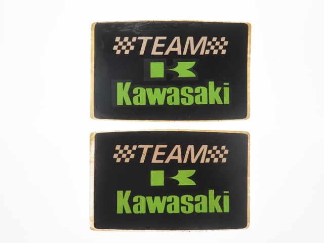 '70s TEAM KAWASAKI デカール ビンテージ チーム カワサキ デカール 2枚 NOS拍卖
