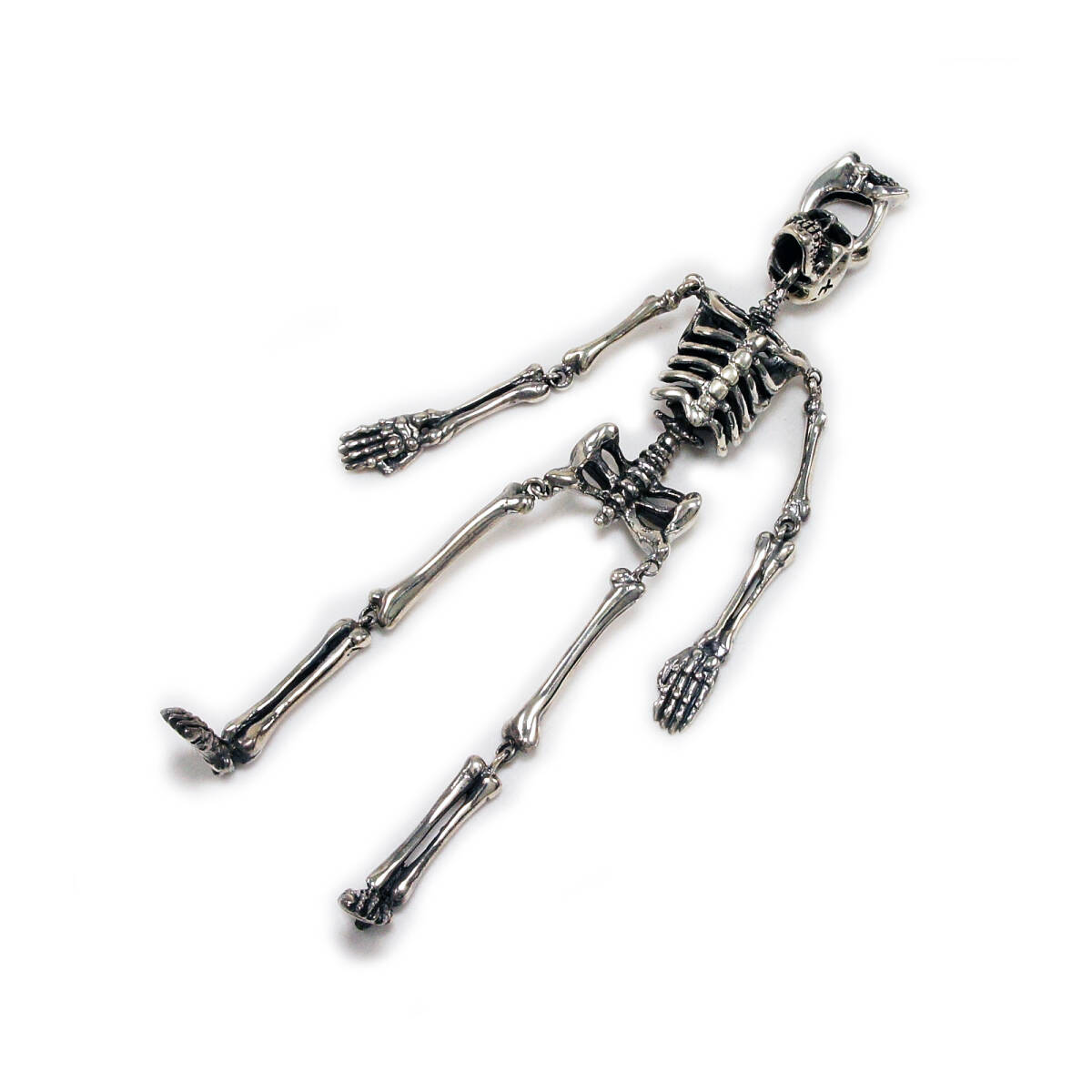 フルスケルトンスカル925シルバーペンダント925刻印あり T-002拍卖