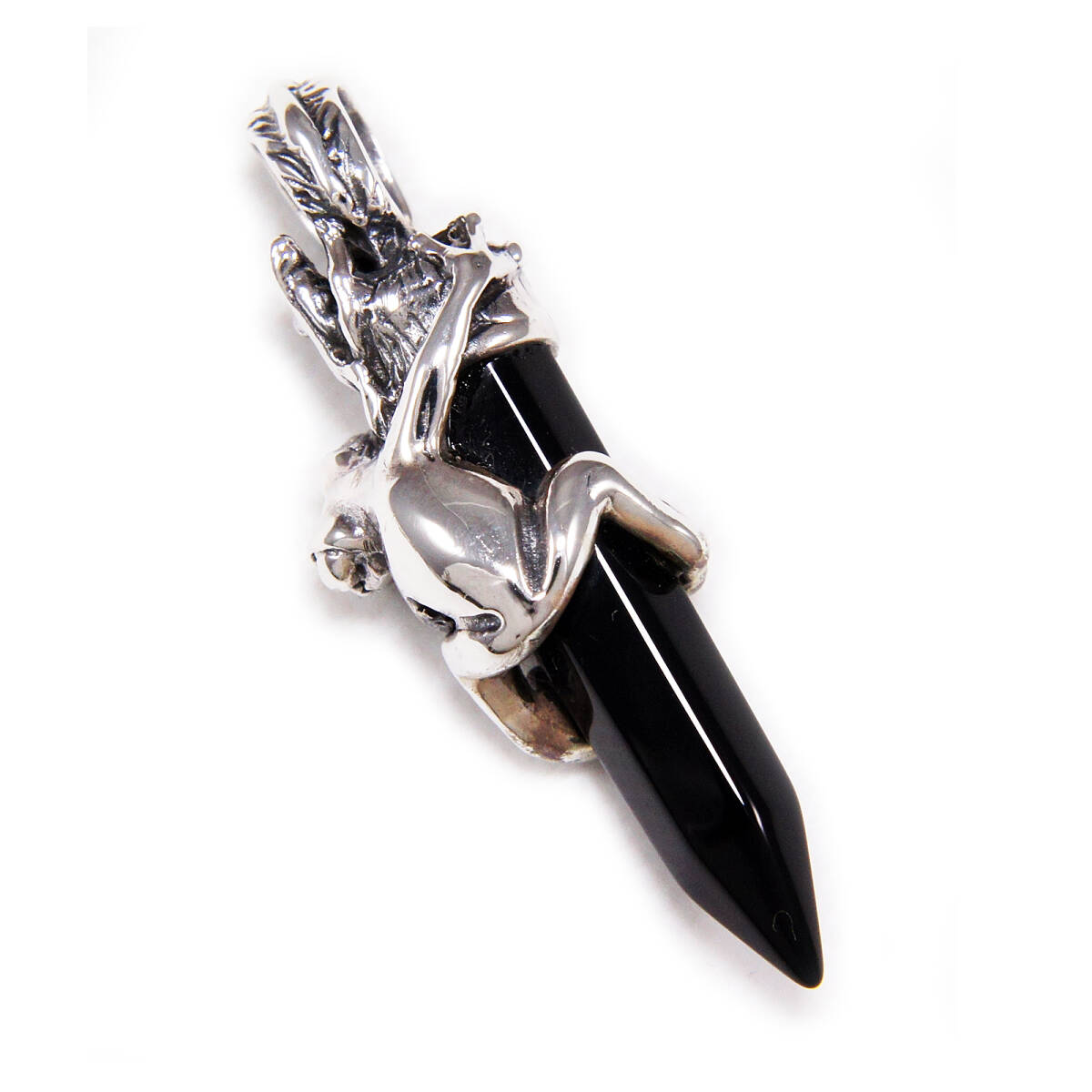 フロッグオニキス925シルバーペンダント925刻印ありTAN-024拍卖