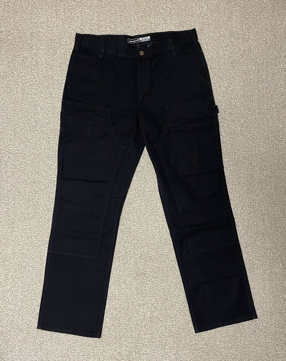Carhartt W35×L32 BN3334-M Double Knee Work Pants BLACK カーハート ダック ダブルニー ワークパンツ メンズ A-05拍卖