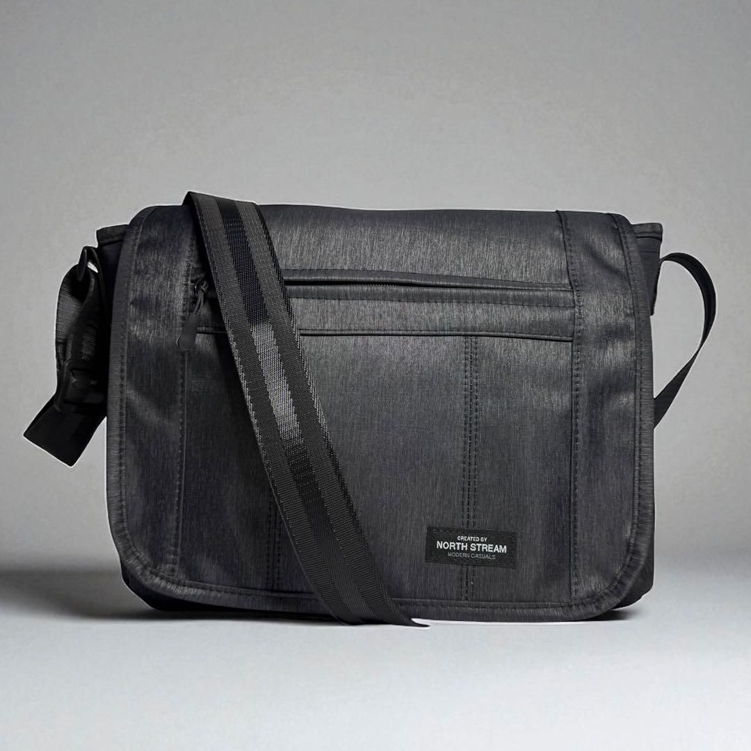 【未使用】North Stream ノルドストリーム メッセンジャーバッグ ショルダーバッグ 斜め掛け A4 大容量 messenger bag ダークグレー S2998拍卖