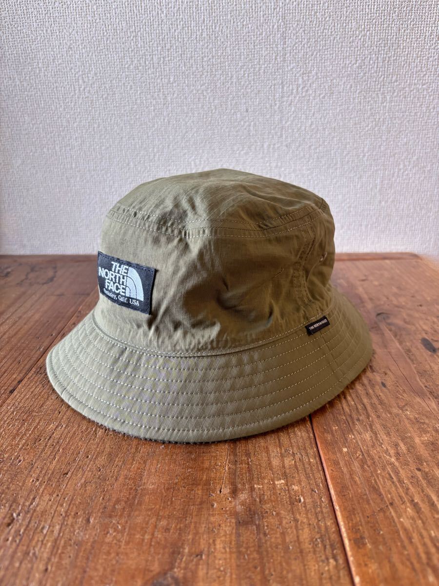 【試着のみ】THE NORTH FACE/ ノースフェイス バケットハット リバーシブル カーキ フリース 帽子 アウトドア キャンプ フェスに拍卖